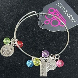 Paparazzi Silver Bracelet with Multicolor Charms